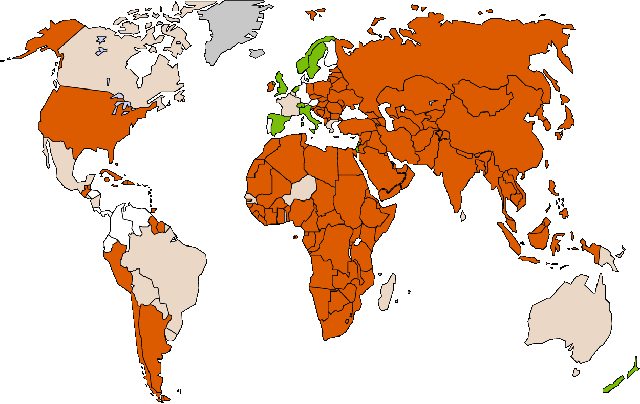 1978年の死刑廃止国・存置国